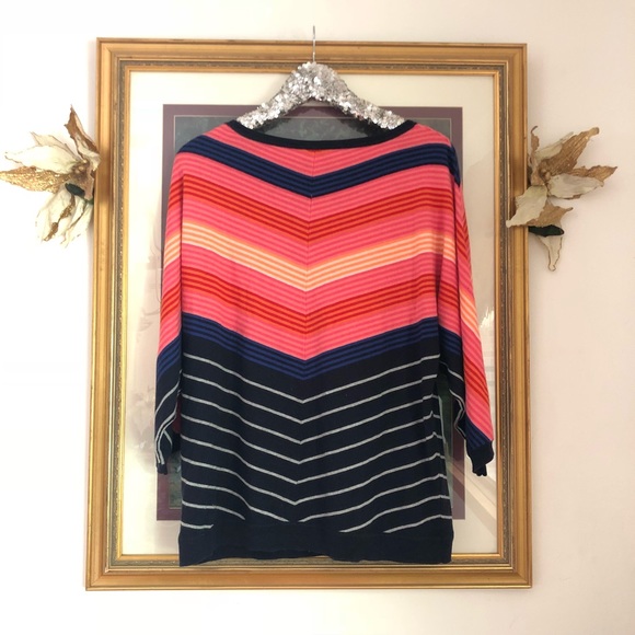 Talbots striped colorful lightweight sweater M - Picture 2 of 4